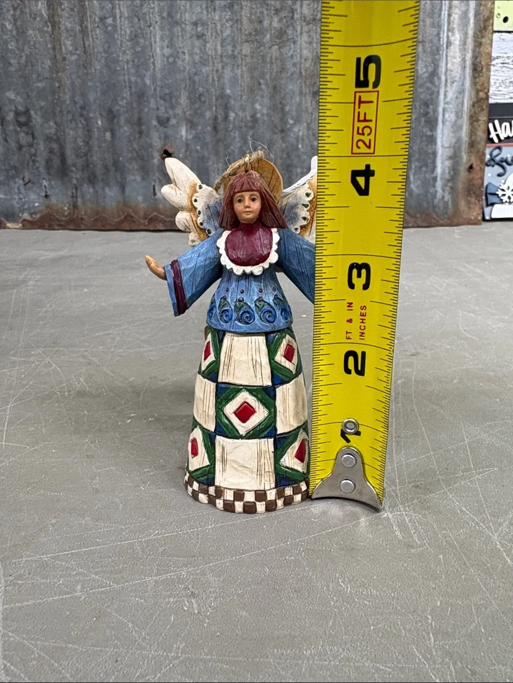 Jim Shore Heartwood Creek 2002 Quilt Design Angel Ornament